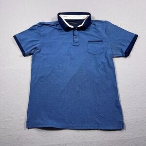 Hammer Made Polo Shirt Men Medium Blue Preppy Casual Summer Short Sleeve